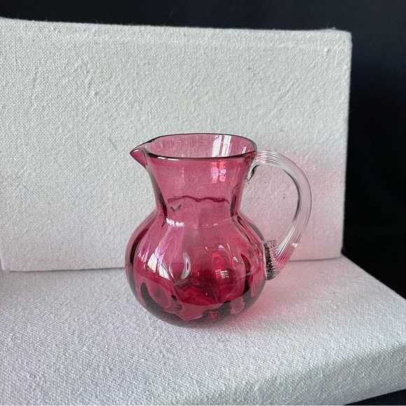 Pilgrim Cranberry Glass - 3 pieces - Vintage - Picture 9 of 14